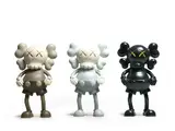 Kaws, Companion × Bounty Hunter (Brown, Grey, Black) (a set of 3) & book, 1999; 2001, Painted cast vinyl, edition of 500