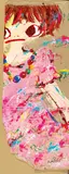 Girl Wearing Pink Dress and Necklace by Ayako Rokkaku, 2008, Acrylic on cardboard, sold Dec 2018