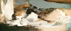 Hong Ling, Abstract, 1989, Mixed media on canvas