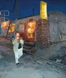 Luo Qing, Walking at Night, 2004, Oil on canvas