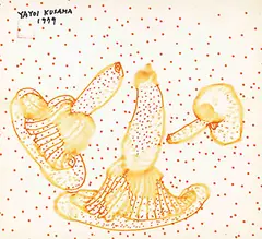Yayoi Kusama, Mushrooms, 1979, Marker pen on paperboard