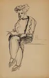 Sanyu, Lady with Curly Hair Reading