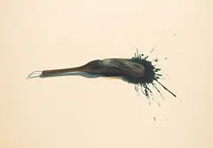 Brush by Lee Jung-woong, Oil on Korean paper, sold Jun 2015