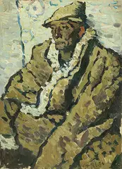 Zhou Chunya, Portrait of a Tibetan Elder, 1981, Oil on paper