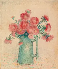 Pan Yuliang, Wild Chrysanthemum in a Jar, 1961, Ink and color on paper