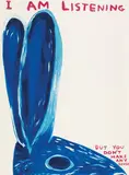 David Shrigley, I Am Listening, 2020, Screenprint, edition no. 49/125