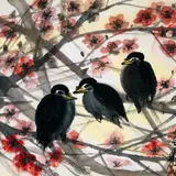 Lin Fengmian, Plum Tree and Birds