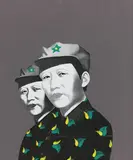 Li Shan, Rouge Series (Double Mao), 2005, Oil and silkscreen on canvas