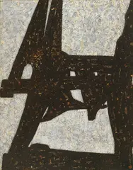 Xue Song, Dialogue with Franz Kline 2, 2000, Mixed media on canvas