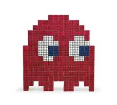 Red Rubik Phantom by Invader, 2007, Rubik's cubes mounted on Plexiglas; unique, sold Dec 2020