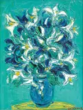 André Cottavoz, Blue Iris and Lilies