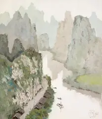 Pang Jiun, Guilin Landscape, 2004, Oil on canvas
