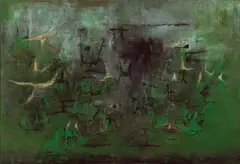 Zao Wou-ki, 5.6.54 (Herbes), 1954, Oil on canvas