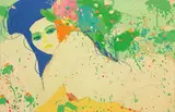 Walasse Ting, Kiss Me, I am White Rose, 1975, Acrylic on canvas
