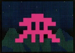 L.E.D. by Invader, 2017, Screenprint in colors, ed. 96/100, offered Dec 2019