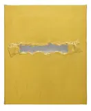 Nobuo Sekine, G8-76 Open Road, 1988, Mixed media and gold leaf on cardboard