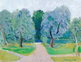 Yoshio Chang, Clignancourt de Paris, 1982, Oil on canvas