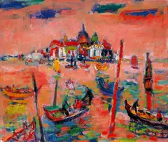 Liāu Kè-chhun, Venice, 1962, Oil on canvas