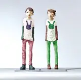 Hiroto Kitagawa, Souta Usaki & Mimiko Usa (a set of 2), 2007, Terracotta, acrylic