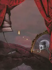 Kuo Wei-kuo, Red Curtain, 2002, Oil on canvas