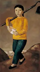 Duan Jianwei, Cutting Grains, 1996, Oil on canvas