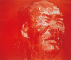 Yan Pei-ming, Vermillon de Chine No. 3, 1995, Oil on canvas