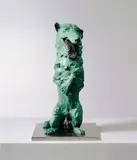 Zhou Chunya, Green Dog, 2006, Bronze, stainless steel, edition no. 4/8