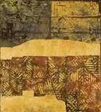 Tseng Yu-ho, The Cragginess, 1971, Acrylic and gold leaf on paper, mounted onto canvas