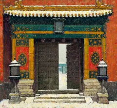 Li Kai, Palace Over Winter Snow IV, 2006, Oil on canvas