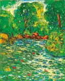 Sanlang Yang, Lily Pond, Oil on canvas
