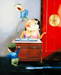 Feng Zhongqi, Cultural Scene, 2002, Oil on canvas