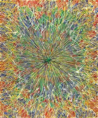 Starry Sky 4 by Hsu Tung Lung, 2014, Mixed media on canvas, sold Dec 2016