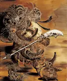 Chen Liu, Door Gods (diptych), 2008, Oil on canvas
