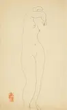Sanyu, Nude, 1920s-1930s, Ink on paper