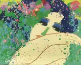 I Love You by Walasse Ting, 1985, Acrylic on canvas, sold Dec 2013