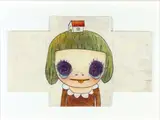 Childhood Days by Yoshitomo Nara, 2011, Acrylic and color pencil on cardboard, offered Jun 2013