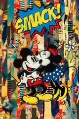 Smack !(Life is beautiful) by Thierry Guetta, 2012, Mixed media on canvas, sold Dec 2019