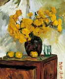 Qi Sha, Chrysanthemum, 1984, Oil on canvas