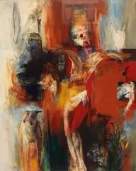 Chihung Yang, Crucifixion, 1988, Oil on canvas