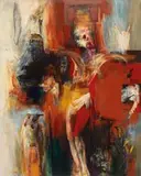 Chihung Yang, Crucifixion, 1988, Oil on canvas