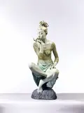 Peng Kuan-jun, Contemplating with One Leg in the Lap, 2007, Bronze, edition no. AP3