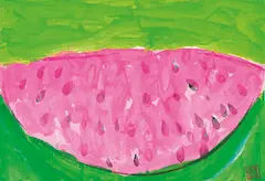 Watermelon by Walasse Ting, Acrylic on paper, offered May 2016