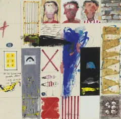 Ye Yongqing, Graffiti Series 2, 2005, Mixed media on paper