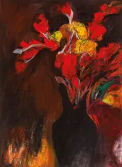 Liu Keng-I, Gladiolus, 1994, Oil on paper