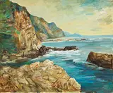 Yeh Huo-cheng, Northeast Coast, Taiwan, 1991, Oil on canvas
