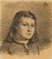 Paul Gauguin, Portrait de Jeune Fille, c. 1875, Charcoal on paper