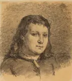 Paul Gauguin, Portrait de Jeune Fille, c. 1875, Charcoal on paper