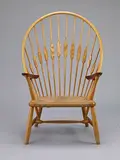 Hans J. Wegner, Peacock chair, 1947, Ash, teak, paper fiber