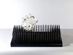 Ideal Residence by Huang Ming-chu, 2010, Silver, dark iron, beech, sold Dec 2010