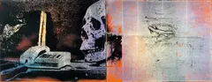 Justin Ponmany, Battisi Death, 2005, Acrylic and hologram on canvas